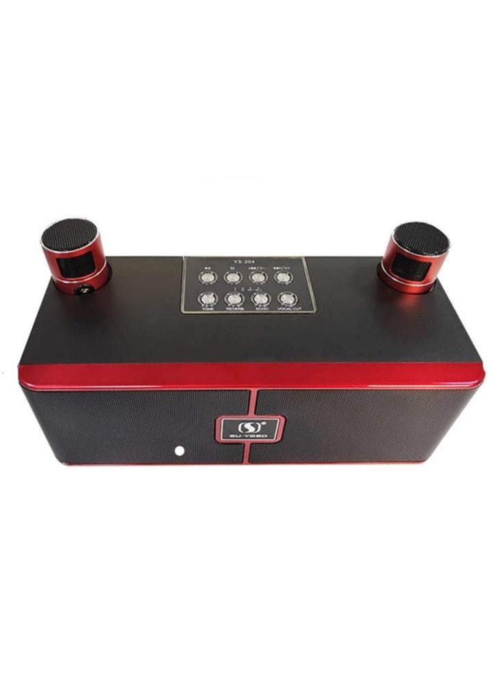 Compare Upgraded Version Of Wireless Microphone Family Karaoke Bluetooth Speaker Portable Outdoor Subwoofer Support TF Card YS204 at KSA Price