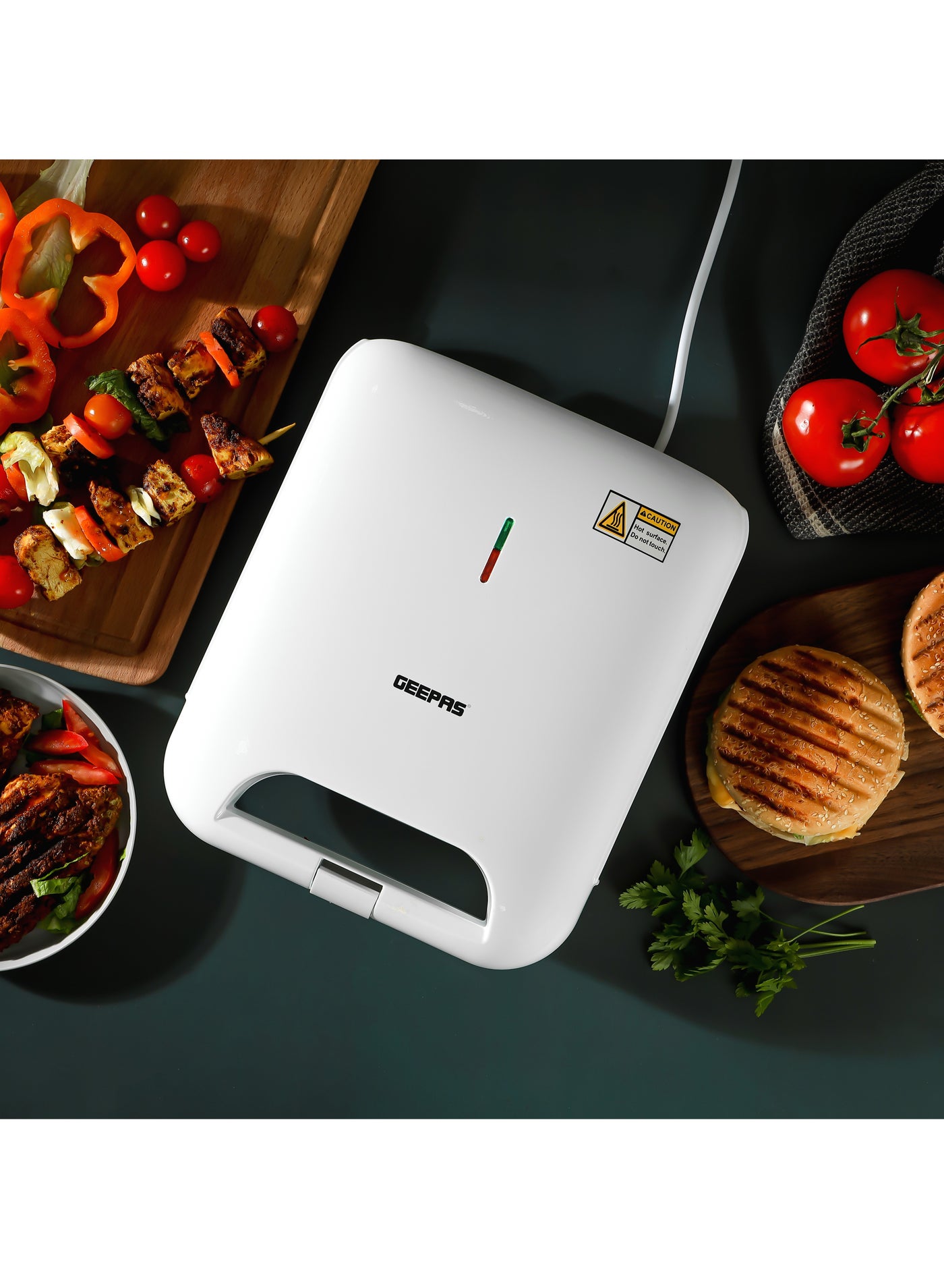 Grill Maker With Non Stick Cooking Plates with…