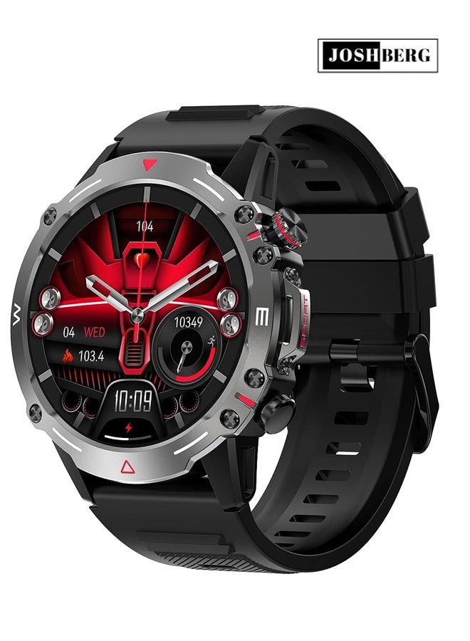 Compare Smartwatch for Men,Smart Watches with 1.43 AMOLED Always On Display Smart watches for men, BT Calling Waterproof Fitness Watch with Heart Sleep Monitor for Android iOS,IP68 Waterproof,410mAh Large Capactity,Black at KSA Price
