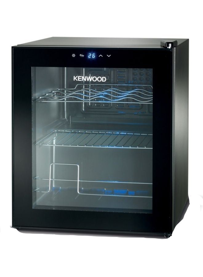 Compare Beverage Cooler 12 Bottles Wine Cooler Refrigerator With Double Glass Door Blue Light Single Temperature Zone 12 L 500 W BCM12.000BK Black at KSA Price