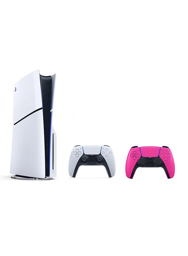 Compare PlayStation 5 Slim Console Disc Version With Extra Pink Controller at KSA Price