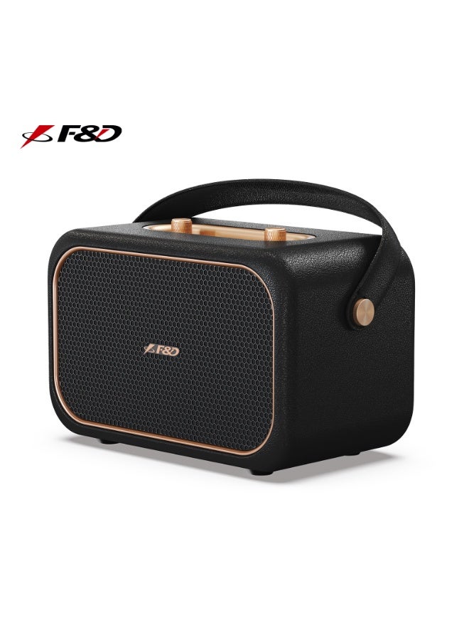 RW40 Retro Wooden Cabinet Bluetooth Speaker with 4-inch…