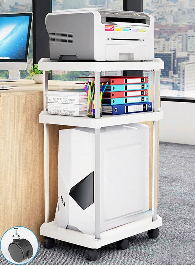 Compare 3 Tier Printer Stand, Printer Table, Computer Cart, Home Movable Storage Cart, FloorStanding MultiPurpose Shelf Rack, Tower Computer Stand, Computer Stroller, PC Stand Table with Wheels at KSA Price