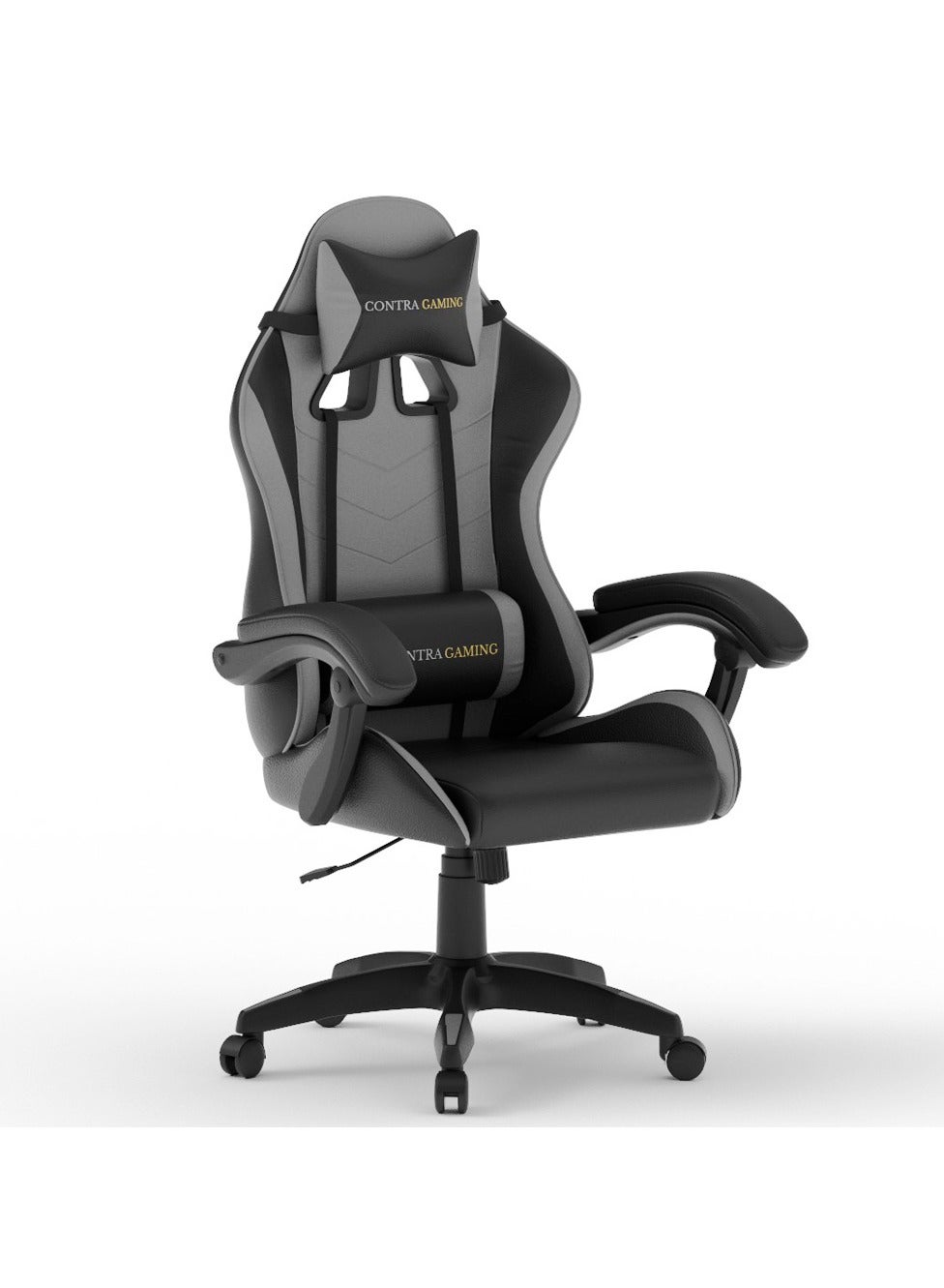 Compare Gaming Chair with High Resilience Cushion Ergonomically Built, High Back with Reclining Feature, Height adjustable, Neck and Lumbar support for Home Study & Gaming Black and Grey HYG01 at KSA Price