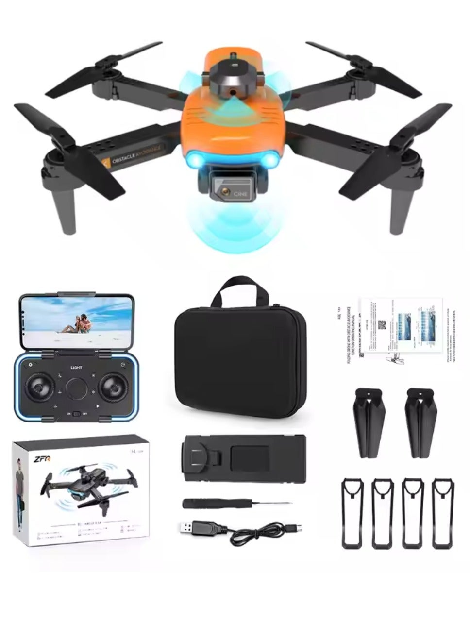 ZFR F187 Mini Drone With 4-Sides Obstacle Avoidance…