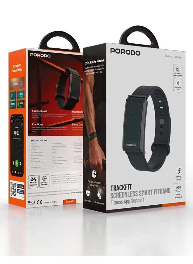 Porodo TrackFit Screenless Smart band Activity Fitness…
