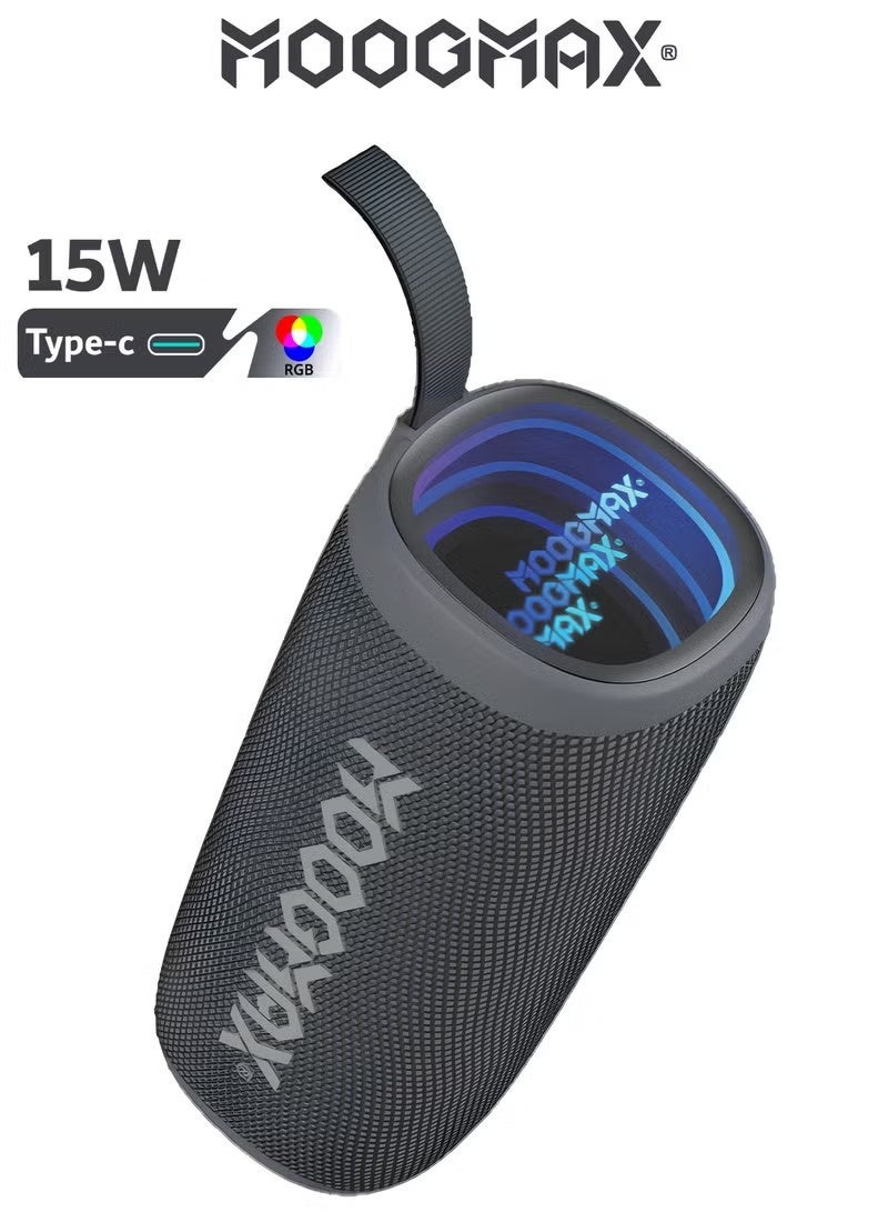 Compare Moogmax MXSP018 Portable Bluetooth Speaker with LED Lights, 15W, IPX8 Waterproof at KSA Price