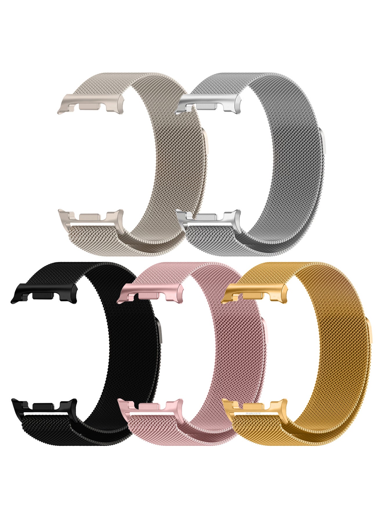 Compare 5Packs Milanese Metal Band for Samsung Galaxy Watch 8 Band 40mm 44mm8 Classic 46mm, Mesh Magnetic Stainless Steel Loop Strap at KSA Price