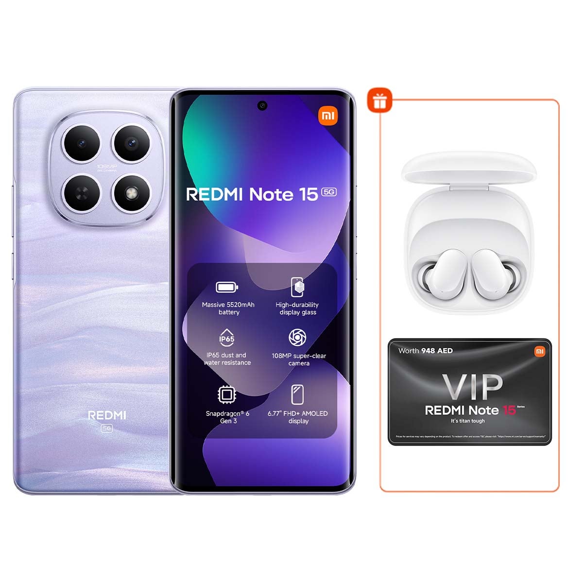 Redmi Note 15 Dual SIM 5G Mist Purple 8G…
