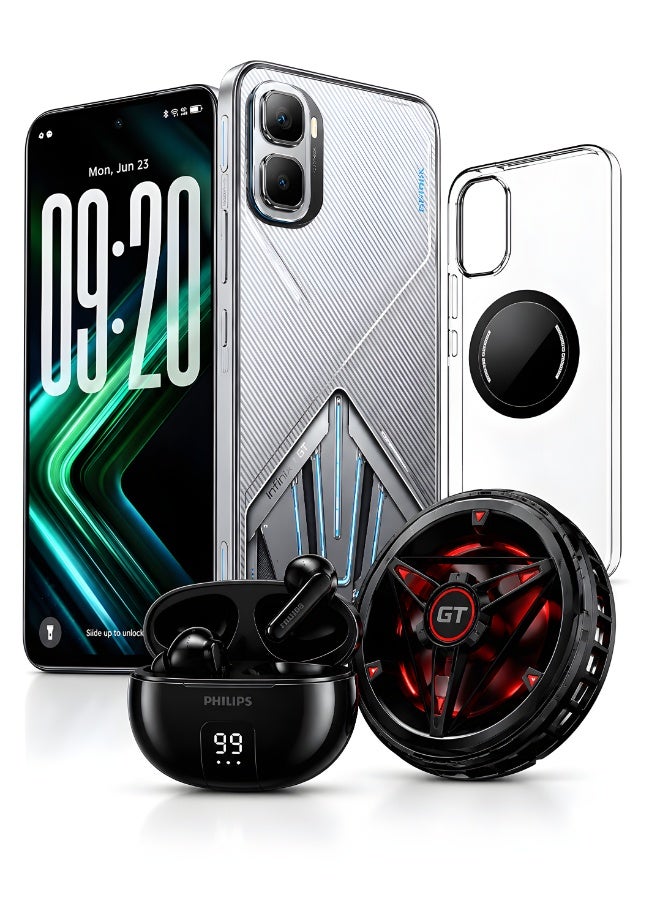 Compare GT 50 Pro with Earbuds Cooling Fan And Cover 24GB RAM 12+12  512 GB Storage 5G Gaming Smartphone   6.78inch  144Hz AMOLED  SILVER GLAIER  Cooling Edition at KSA Price