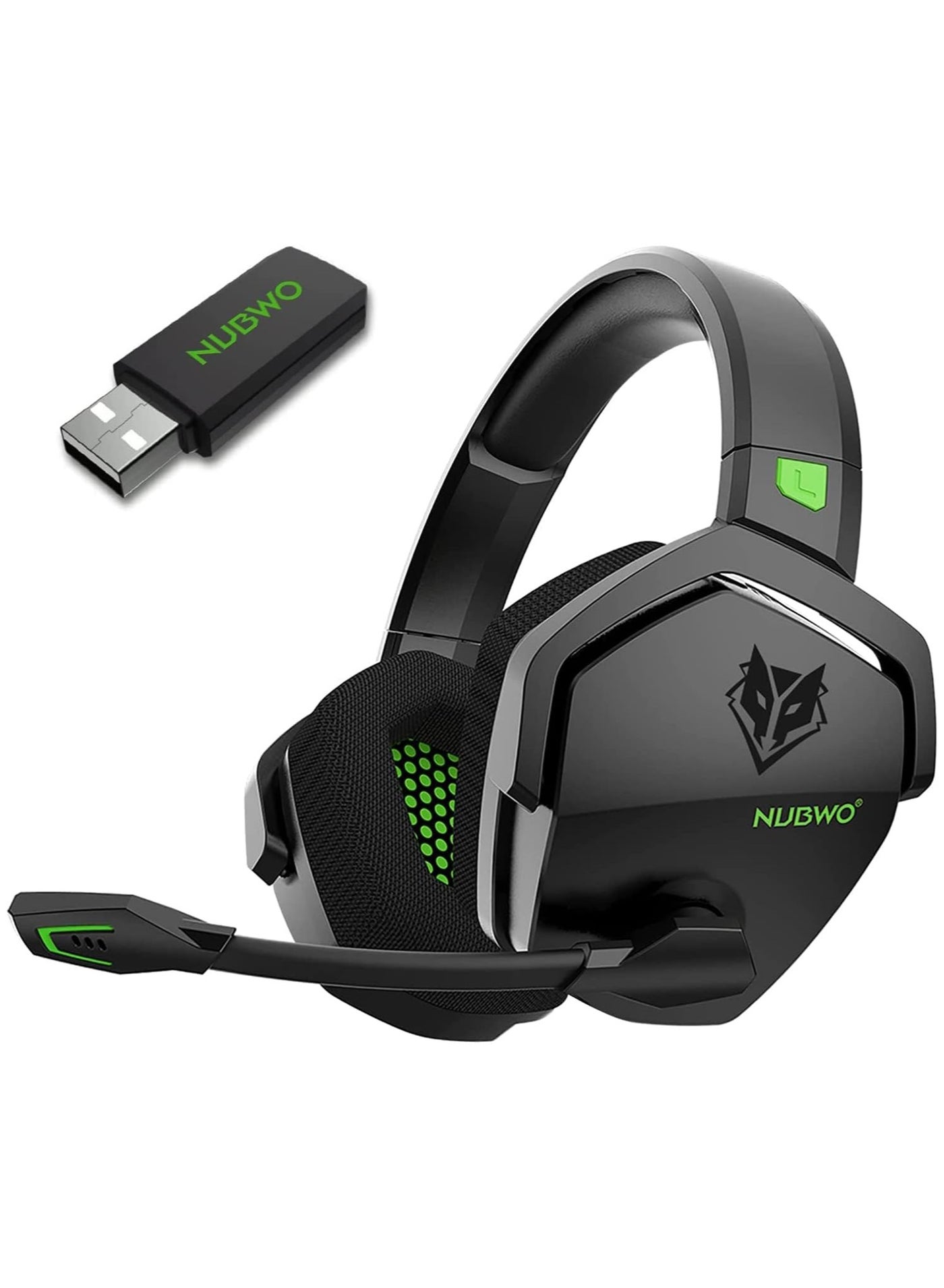 Compare G06 Gaming Headset,Wireless Gaming Headphones with Mic for PS5, PS4, PC, and Switch, Ergonomic Design,BlackGreen at KSA Price