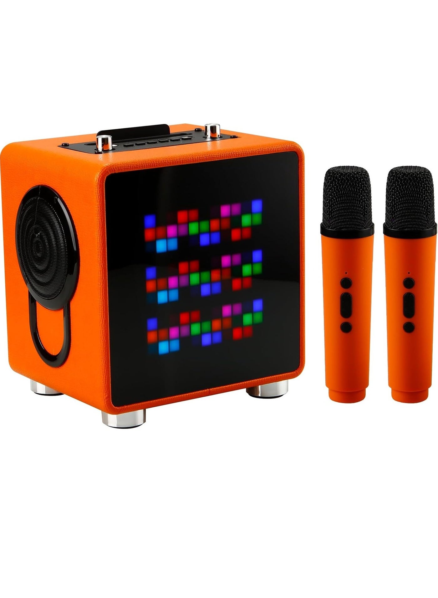 Compare Portable Bluetooth Speaker with LED Light and 2 Wireless Microphones for Kids Adults at KSA Price
