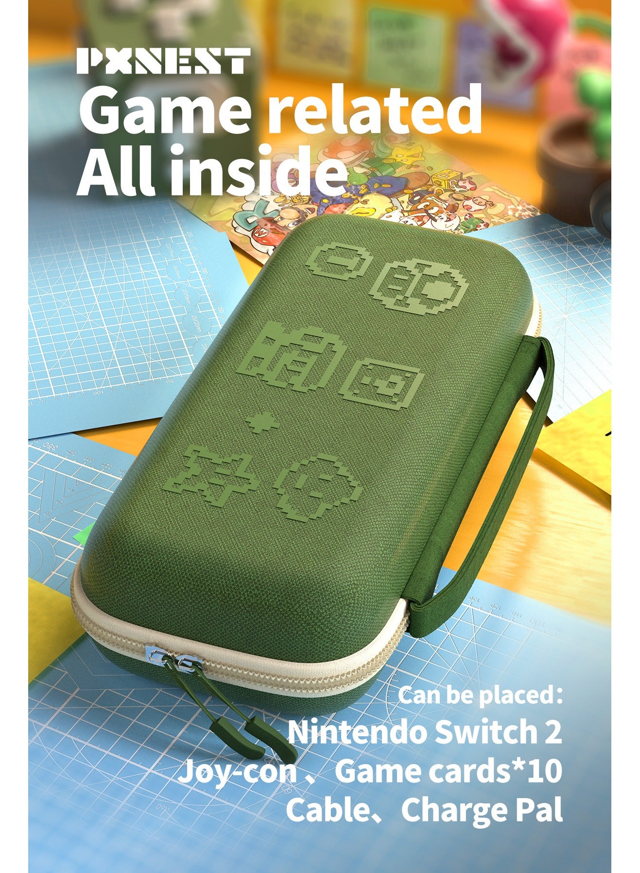 PXnest Hard Shell Carrying Case for Nintendo Switch…