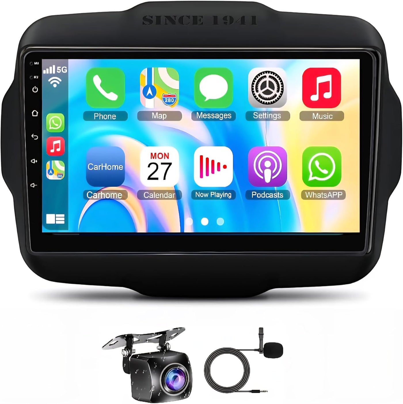 Compare Android Car Stereo for Jeep Renegade 2015–2021, 9Inch Touch Screen, Wireless Apple CarPlay & Android Auto, WiFi, Bluetooth, DSP, FMAM, AHD Backup Camera, 2GB RAM + CarPlay at KSA Price