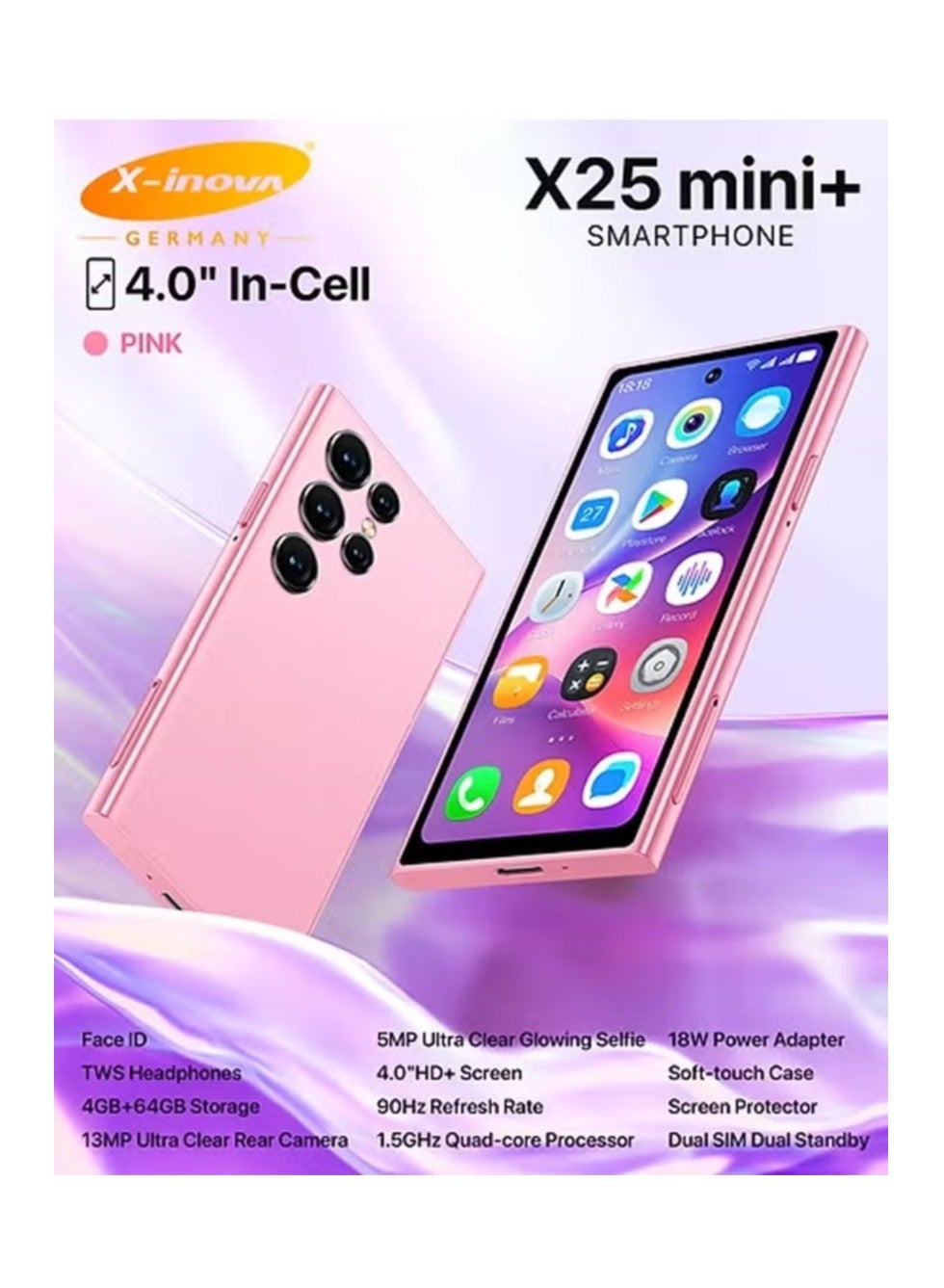 Mini Smart Phone X25 Mini+ 4