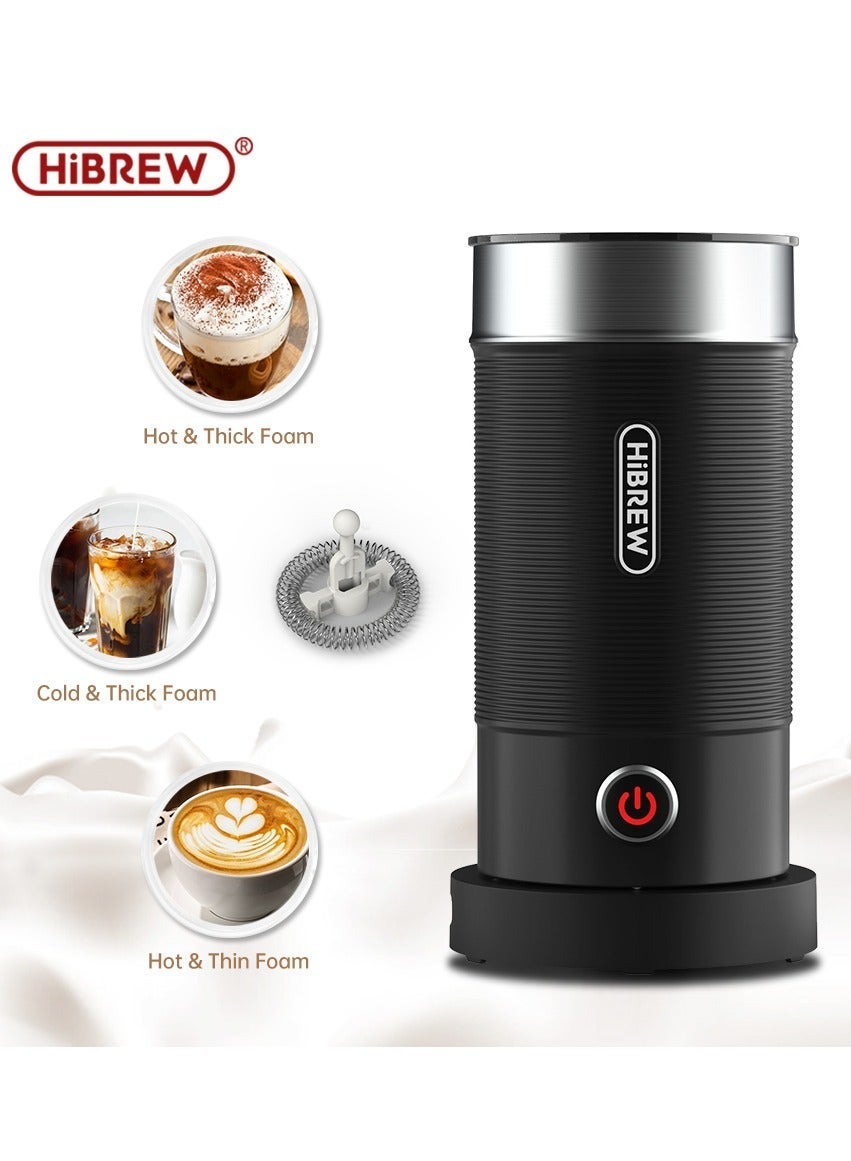 Compare HiBREW Electric Milk Frother Frothing Foamer Chocolate Mixer ColdHot Latte Cappuccino fully automatic Milk Warmer Cool M1A Black at KSA Price