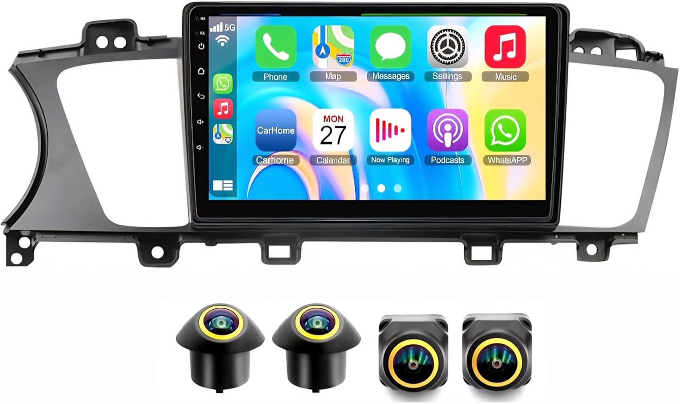 Compare Android Car Stereo for Kia Cadenza  K7 20132017, 4+32GB Touch Screen with Wireless Apple CarPlay & Android Auto, WiFi, DSP, FMAM, Bluetooth, AHD 360° Cameras Included, Fast Interface at KSA Price