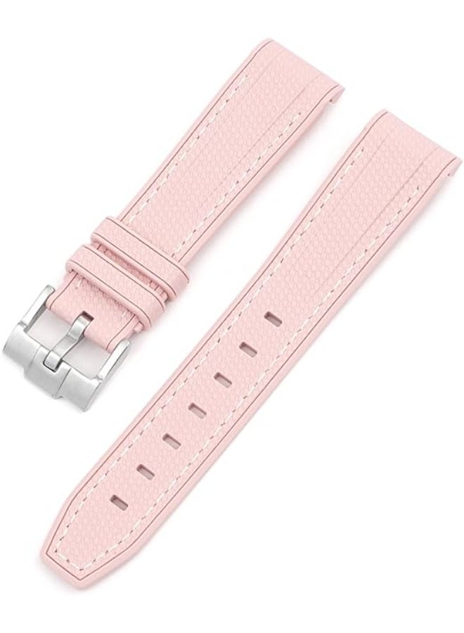 Compare Watch Strap 20mm Soft Silicon Replacement Band Curved at KSA Price