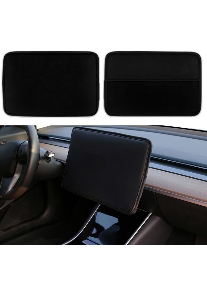 Compare Screen Protector Cover Compatible with Tesla Model 3 Model Y Center Console Display Cover Folding Sun Shade Sleeve Screen Protection from Scratch, Dust, Heat Tesla Interior Accessories Black at KSA Price