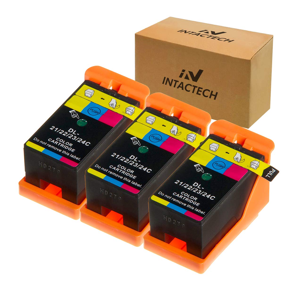 Compare Intactech 3Pack Y499D Color Replacement for Dell V515w, V715w, V313w Ink Cartridges Compatible with Dell Series 21 22 23 24 Work for Dell V313, V313w, V515w, V715w, P513w, P713w Printer at KSA Price