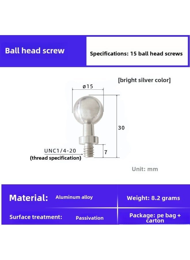 Compare 13 15172025 Aluminum Alloy 14 Screw Ball Head Mobile Phone Bracket Modified Live Photography Bracket AccessoriesColor:15 Ball Head Screws bright Silver Color at KSA Price