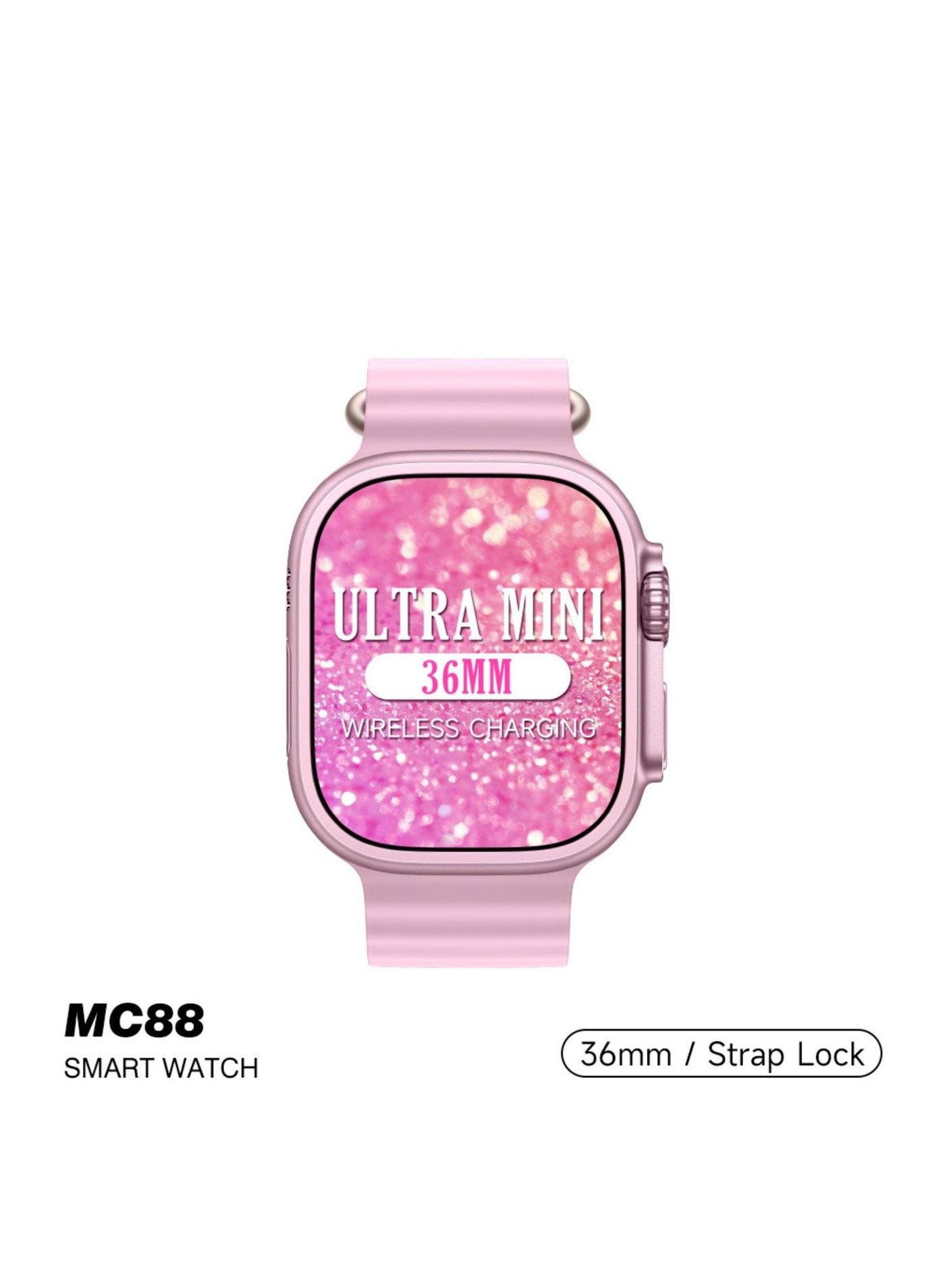 MC88 Ultra Mini Smart Watch with 36mm HD Display,…