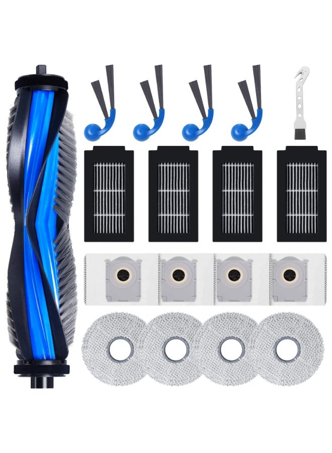 Compare 18 pieces of accessories for Ecovacs Deebot T30C Omni Suction robot spare parts, 1 roller brush, 4 HEPA filters, 4 wipes, 4 dust bags, 4 side brushes, 1 cleaning brush at KSA Price