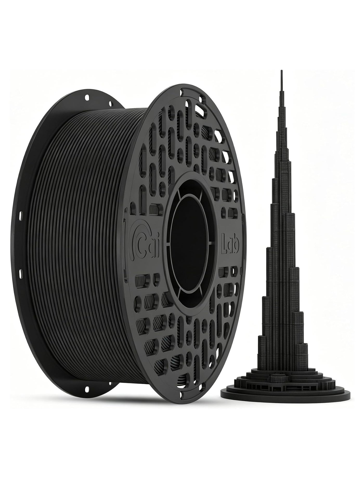Compare PLA+ Filament 1.75mm, Unique Matte Color, CaiLab Multicolor 3D Printing Filament, ±0.02mm Accuracy, Tough & Tangle Free, Low Warping, for Most FDM 3D Printer, 1KG Black at KSA Price