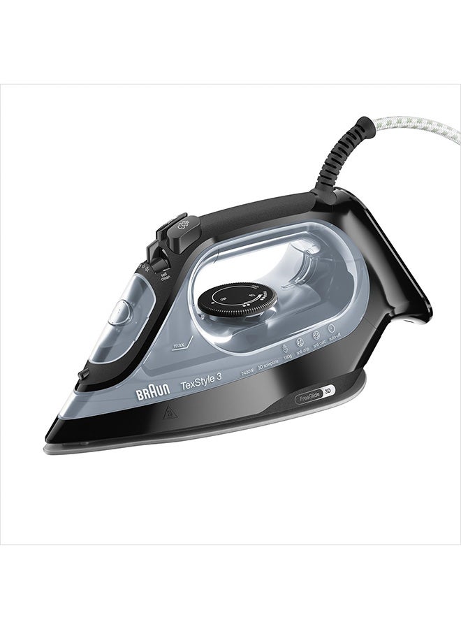 Compare Steam Iron, Super Ceramic Soleplate, 180g Steam Shot per Minute, Anti Drip, Self Clean, Auto Off 270 ml 2400 W SI3055BK Black at KSA Price