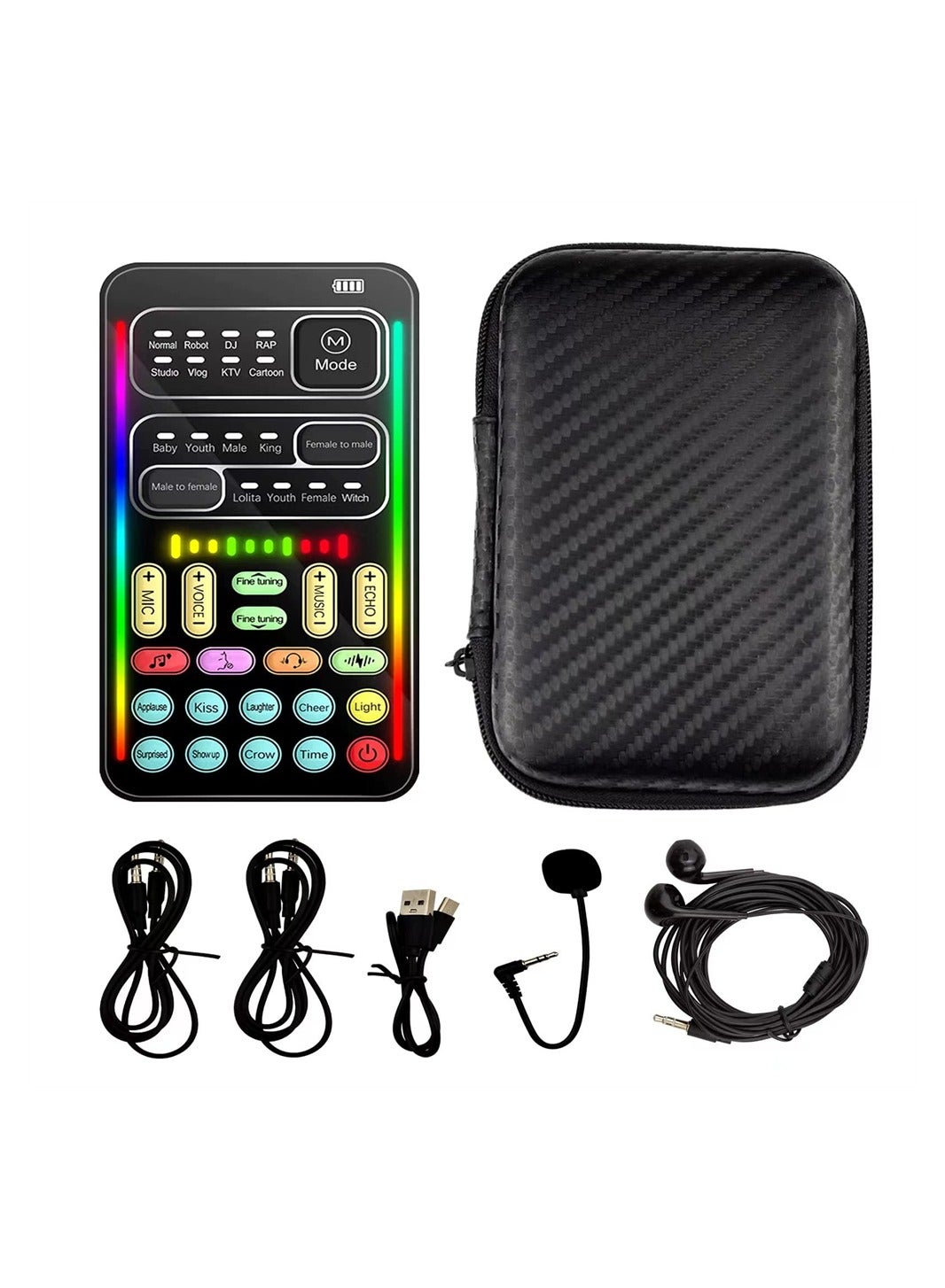 Compare Portable Mini Voice Changer with 8 Effects for Mobile PC Gaming Perfect for Parties and Pranks at KSA Price