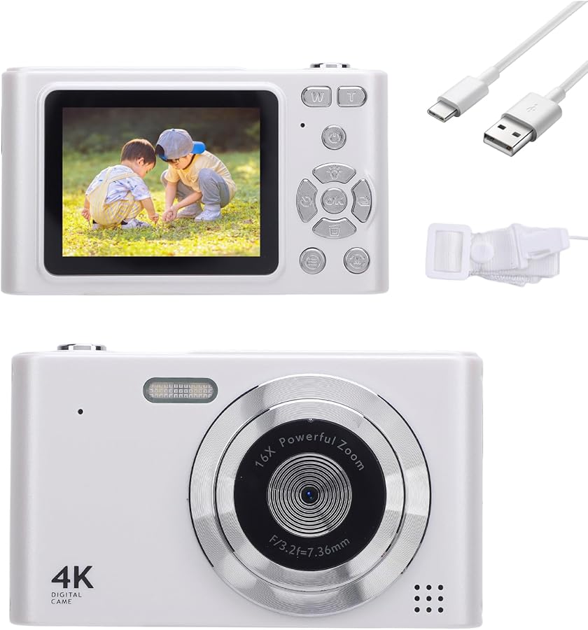 Vbestlife 48MP 4K Kids Camera 16x Zoom Anti…