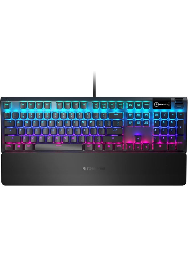 Compare SteelSeries Apex 5  Hybrid Mechanical Gaming Keyboard  PerKey RGB Illumination  Oled Smart display  American QWERTY Layout PC  Black at KSA Price