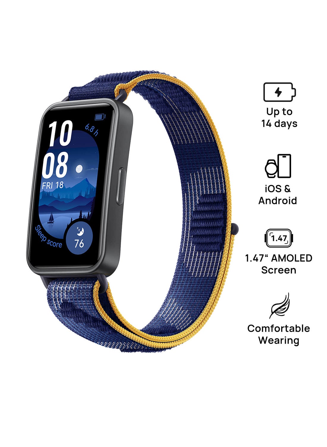 Compare Band 9 Smart Watch, UltraThin Design And Comfortable Wearing, Scientific Sleep Analysis, Durable Battery Life, IOS And Android Blue at KSA Price
