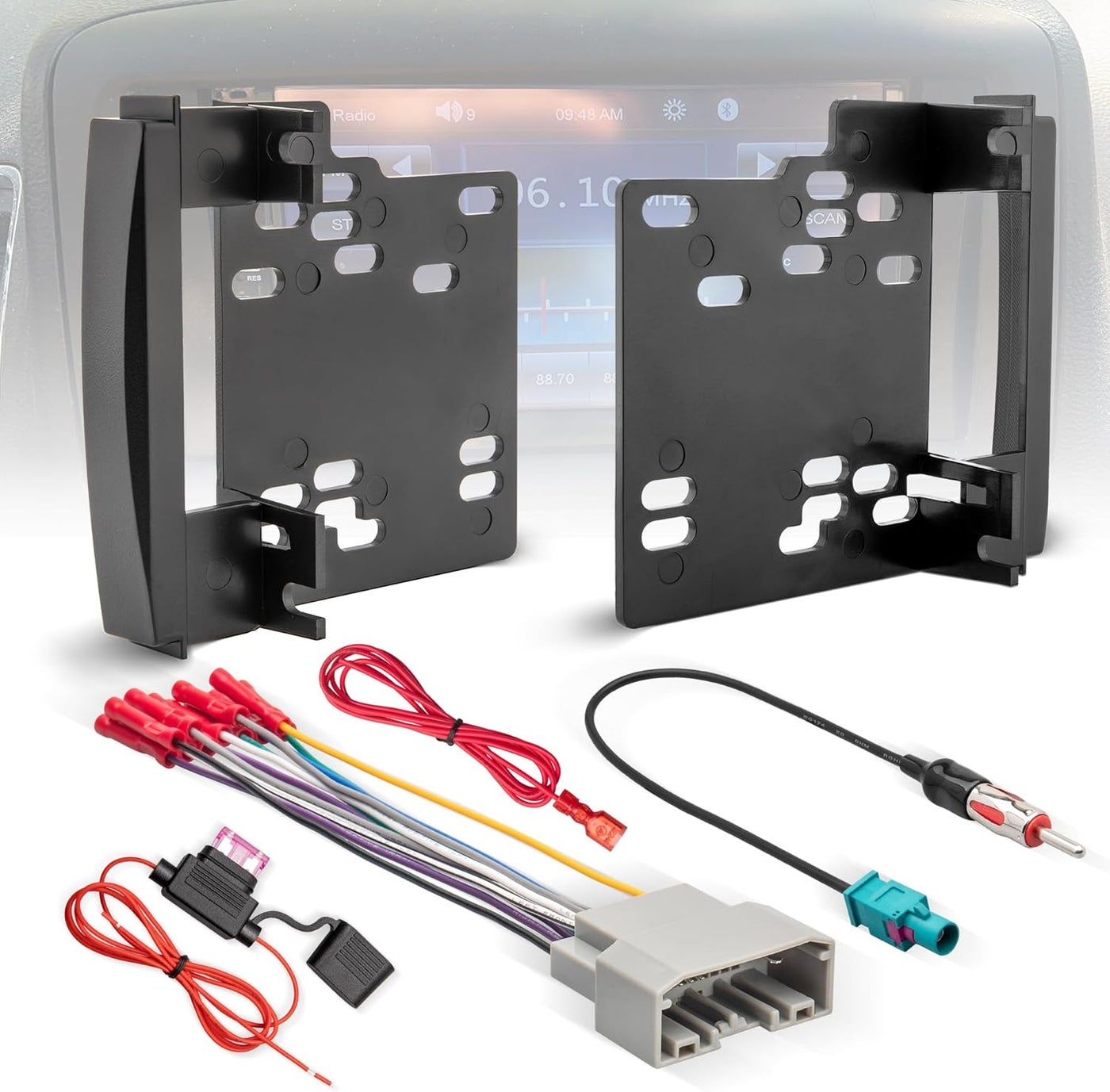 Compare NuIth Double DIN Radio Installation Dash Kit with Radio Wire Harness for 20072016 DodgeJeepChrysler at KSA Price