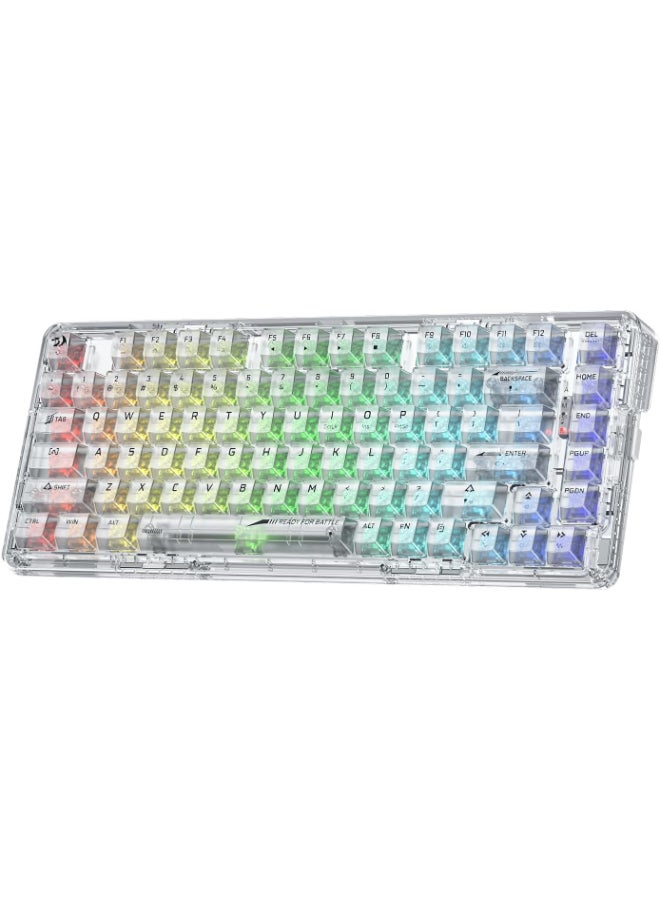 K649 PRO 78% Wireless Gasket RGB Gaming Keyboard,…