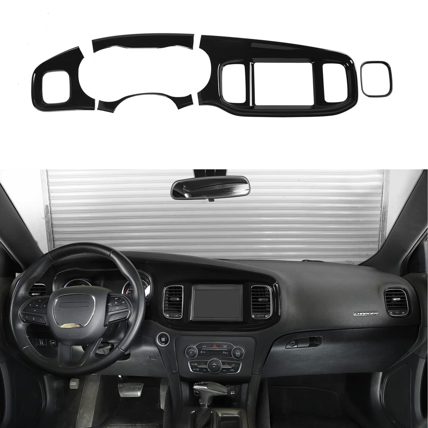 Compare Linskip Dash Board Trim Compatible with Dodge Charger 2015 2016 2017 2018 2019 2020 2021 2022 2023 Charger Screen Center Console Panel Cover Trim Charger Interior Accessories 5pcsBlack at KSA Price