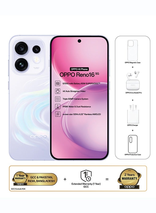 Reno16 AI Phone Dual SIM 5G Dream Purple…