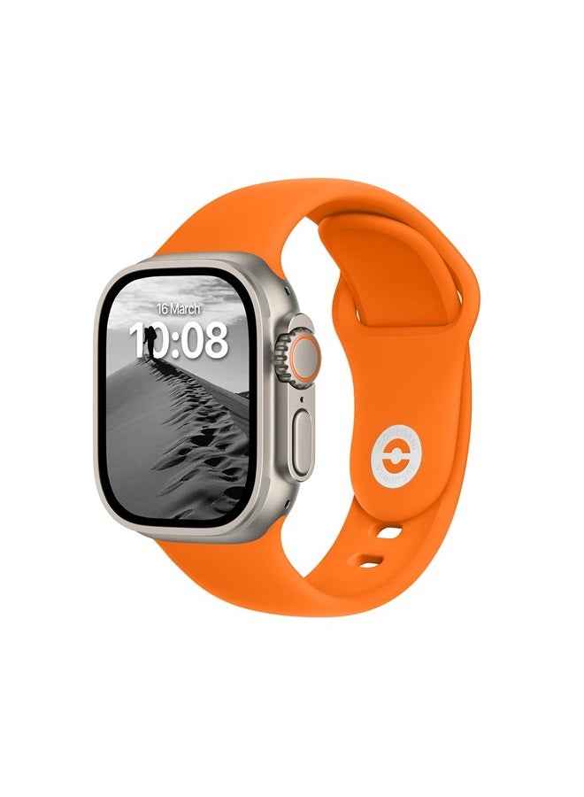 Compare Compatible with Apple Watch Band Ultra Se 49mm 45mm 44mm 42mm Men Women Series 8 7 6 5 4 3 2 1 in color Orange｜Sport Bands Silicone Bracelet Strap at KSA Price