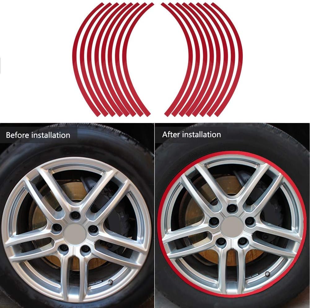 Compare Wheel Reflective Tape, 16pcs Car Wheel Reflective Pinstripe Decal Tape Sticker Decoration Film for 1619 inch Car Bike and Mortorcycle Wheels at KSA Price