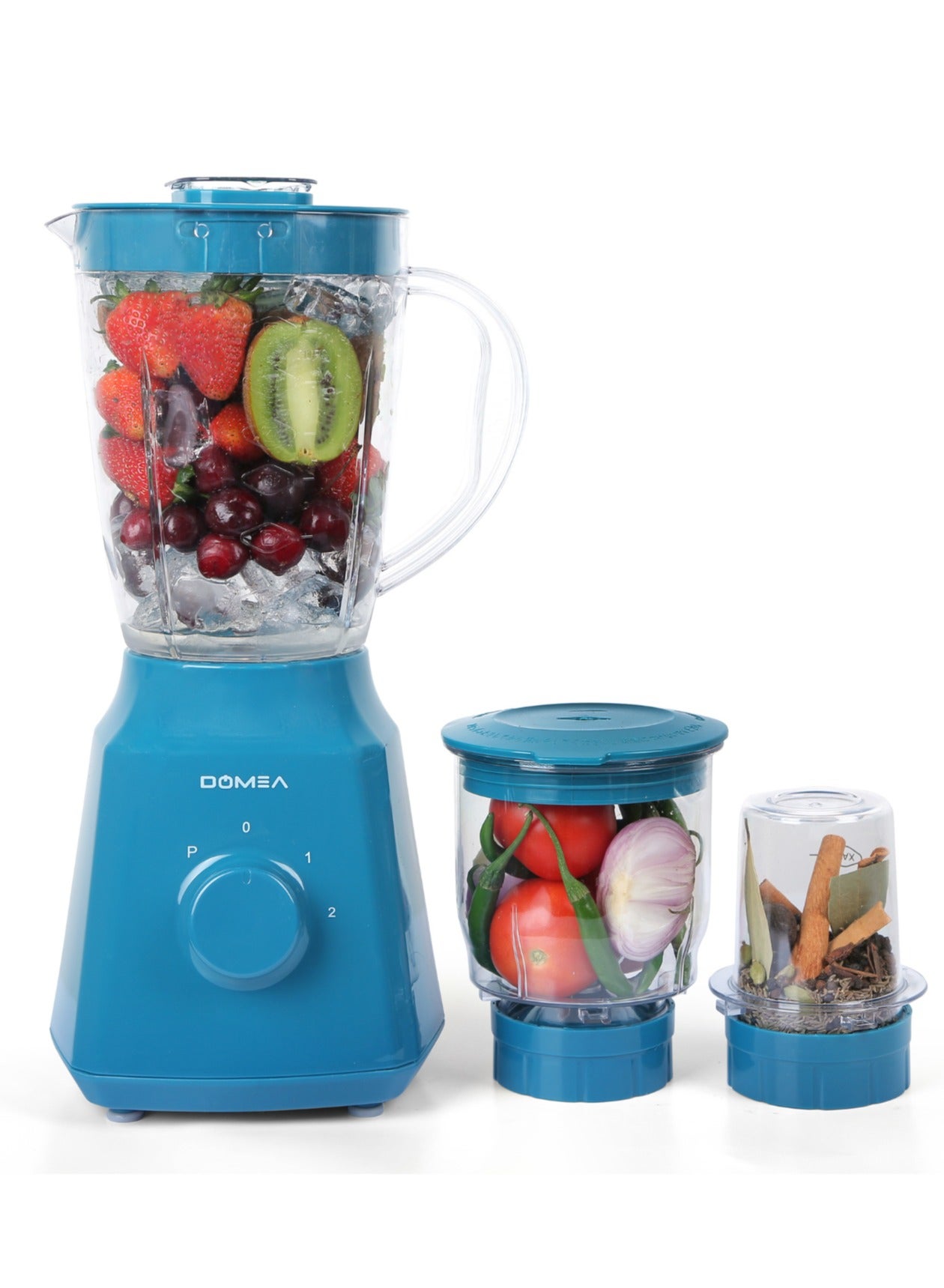 Compare 3in1 Countertop Blender, 350W, 1.5L Unbreakable PC Jar+ Mincer Chopper & Grinding Mill, Stainless Steel Blades, 2Speed & Pulse Control, Perfect for Smoothies, Spices & Baby Food Preparation at KSA Price