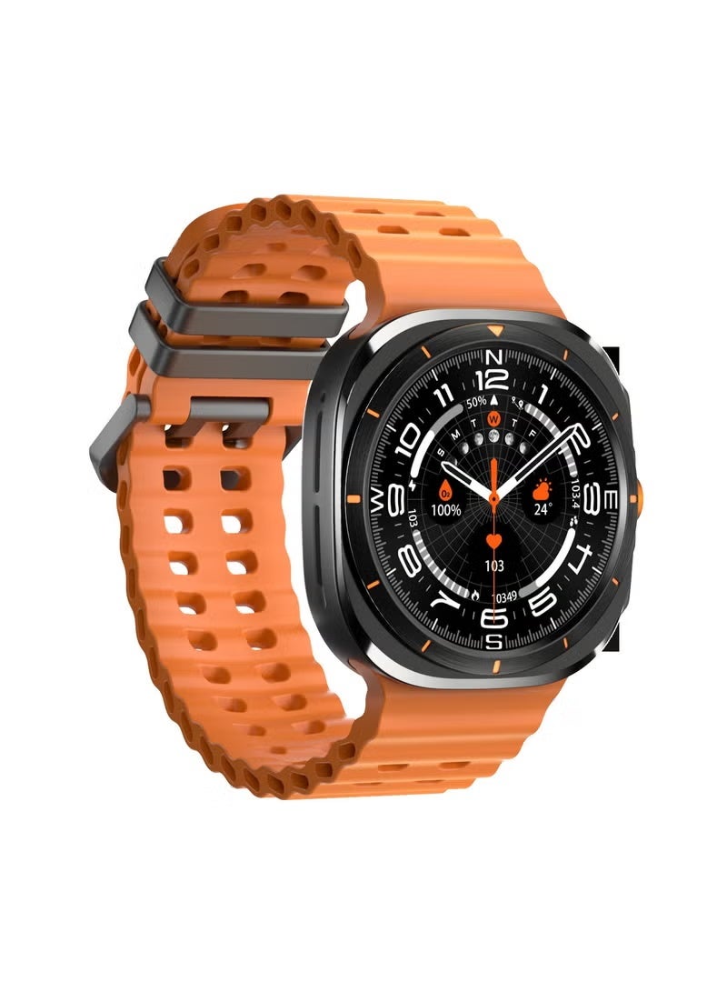Compare For Samsung Galaxy Watch 7 Ultra GPS NFC Compass Smart Watch Outdoor Sport Man AMOLED 466*466 Galaxy Watch 6 Upgraded SmartwatchOrange at KSA Price