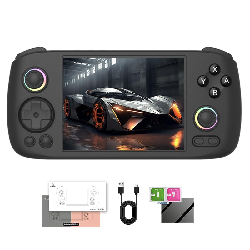 Compare RG 406H Retro Handheld Game Console 4 IPS Screen Android 13 System Builtin 128G Storage with 4783 Preinstalled Games RG406H Portable Gaming Console RG406H Supports 5G WiFi Bluetooth HDMI Black at KSA Price