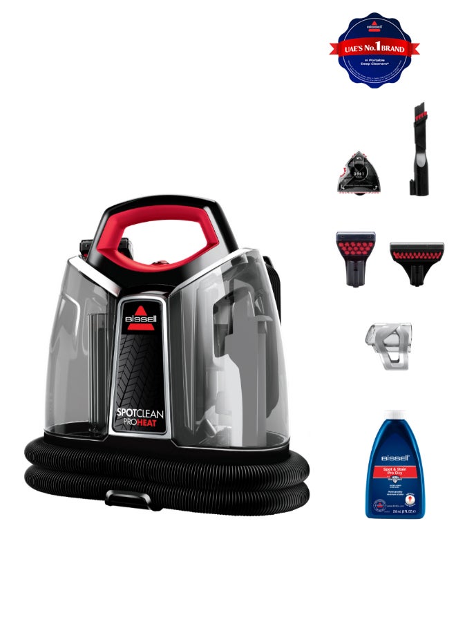 Compare Spotclean Proheat 4720E Portable Cleaner With Powerful Suction & Heatwave Technology | Removes Tough Stains From Carpets, Furniture, Curtains & Car Interiors | 360 ml 330 W 4720E Black at KSA Price