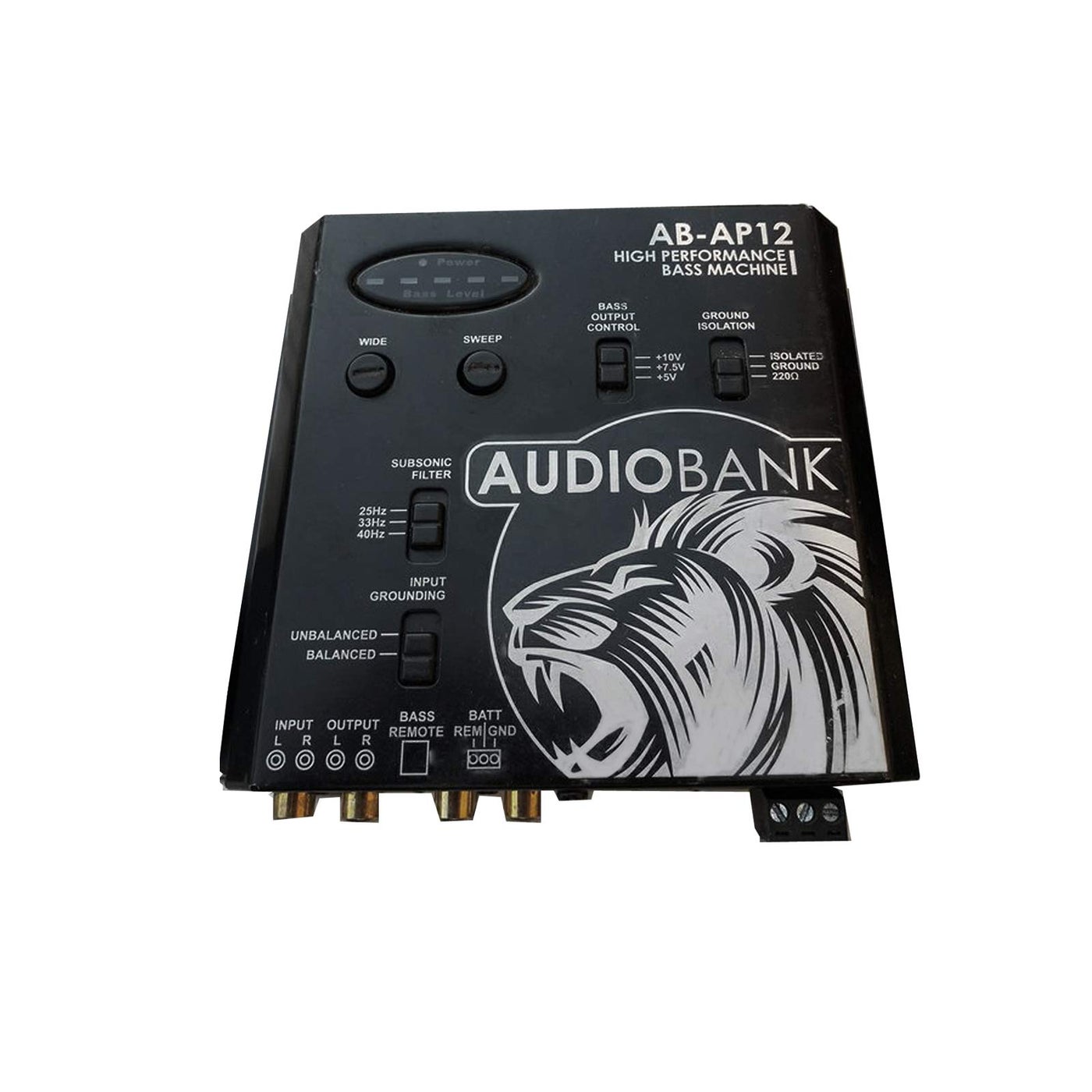 Compare Audiobank High Performance Bass Machine ABAP12  Subwoofer Control Features, Equalization Circuit, Dash Mount Remote Control and Bass Indicator at KSA Price