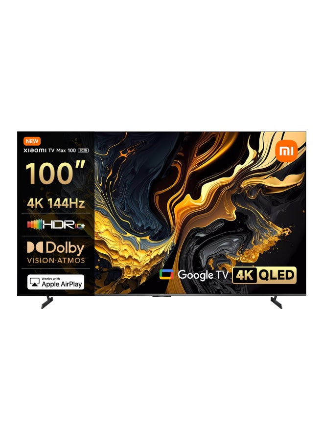 Compare TV Max 100 2025 Ultralarge 4K display Quantum Dot display 144Hz Refresh Rate Dolby Vision, Dolby Atmos AI processor, Google TV L100MAMAXME Black at KSA Price