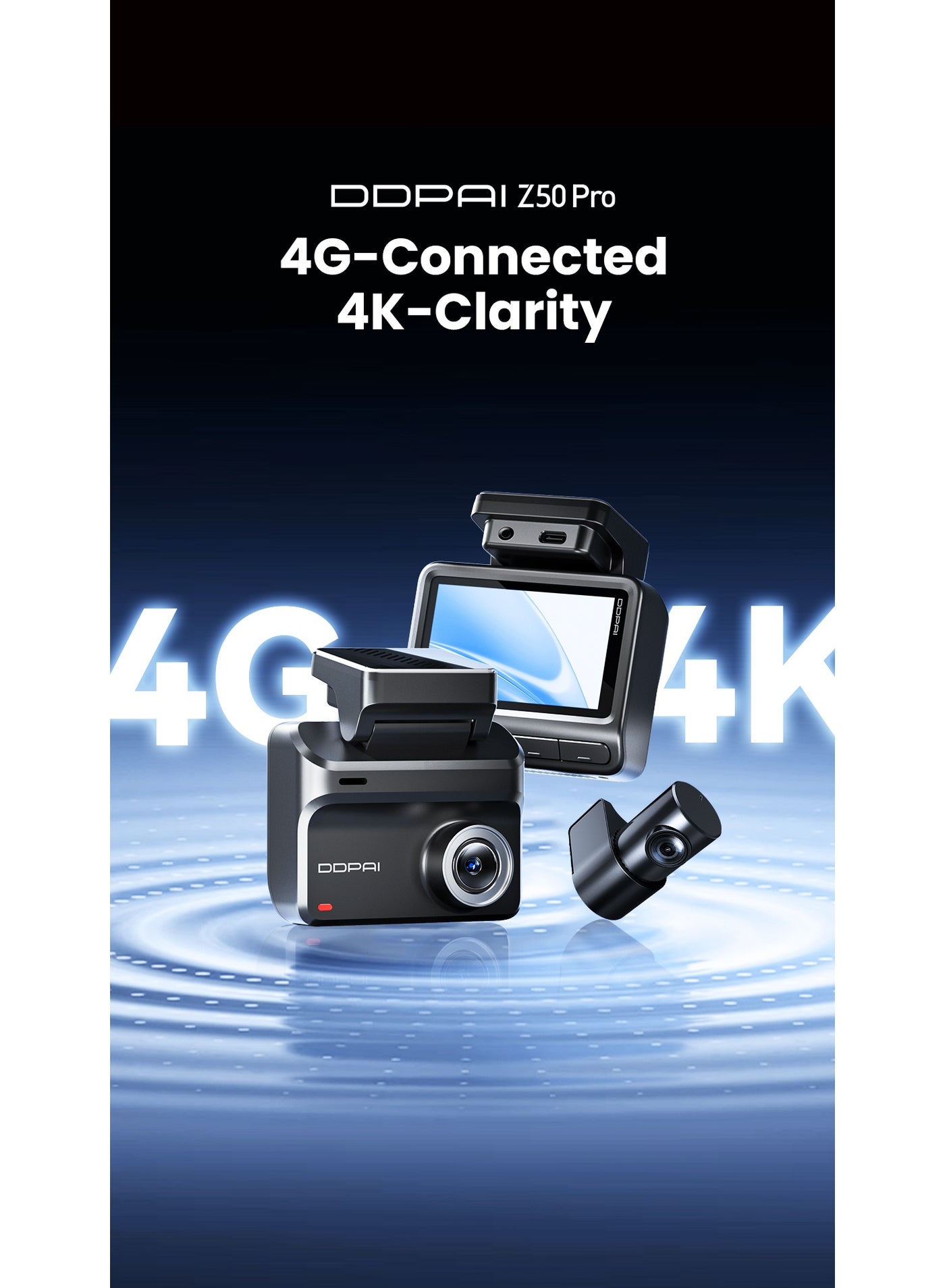 DDPAI Z50 Pro Dual Dash Cam 4K + 1080P…