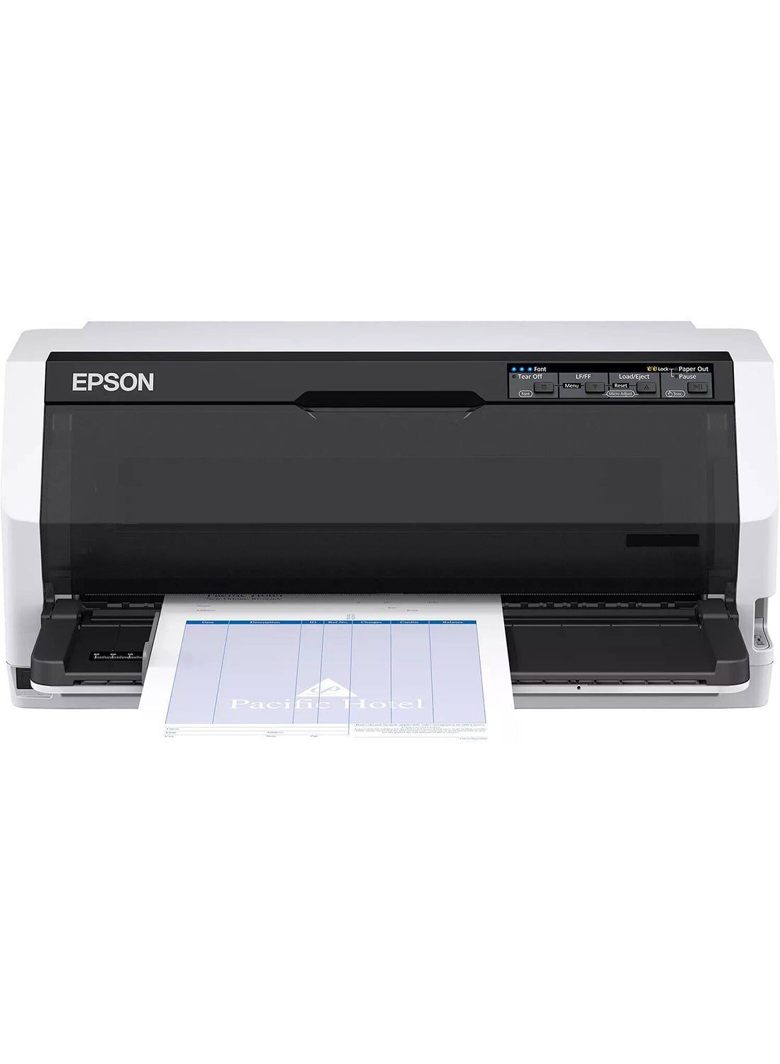 Compare LQ690II 24Pin Dot Matrix Printer, 487 cps Print Speed, 106 Columns, 360 x 180 DPI, USB 2.0 & Parallel Connectivity, 6Page Copy Capacity, 10 Million Character Ribbon Yield, 128 kB Memory, 20,000 Hours MTBF, Su at KSA Price