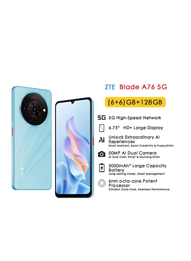Blade A76 Dual SIM Glacial Blue 12GB RAM…
