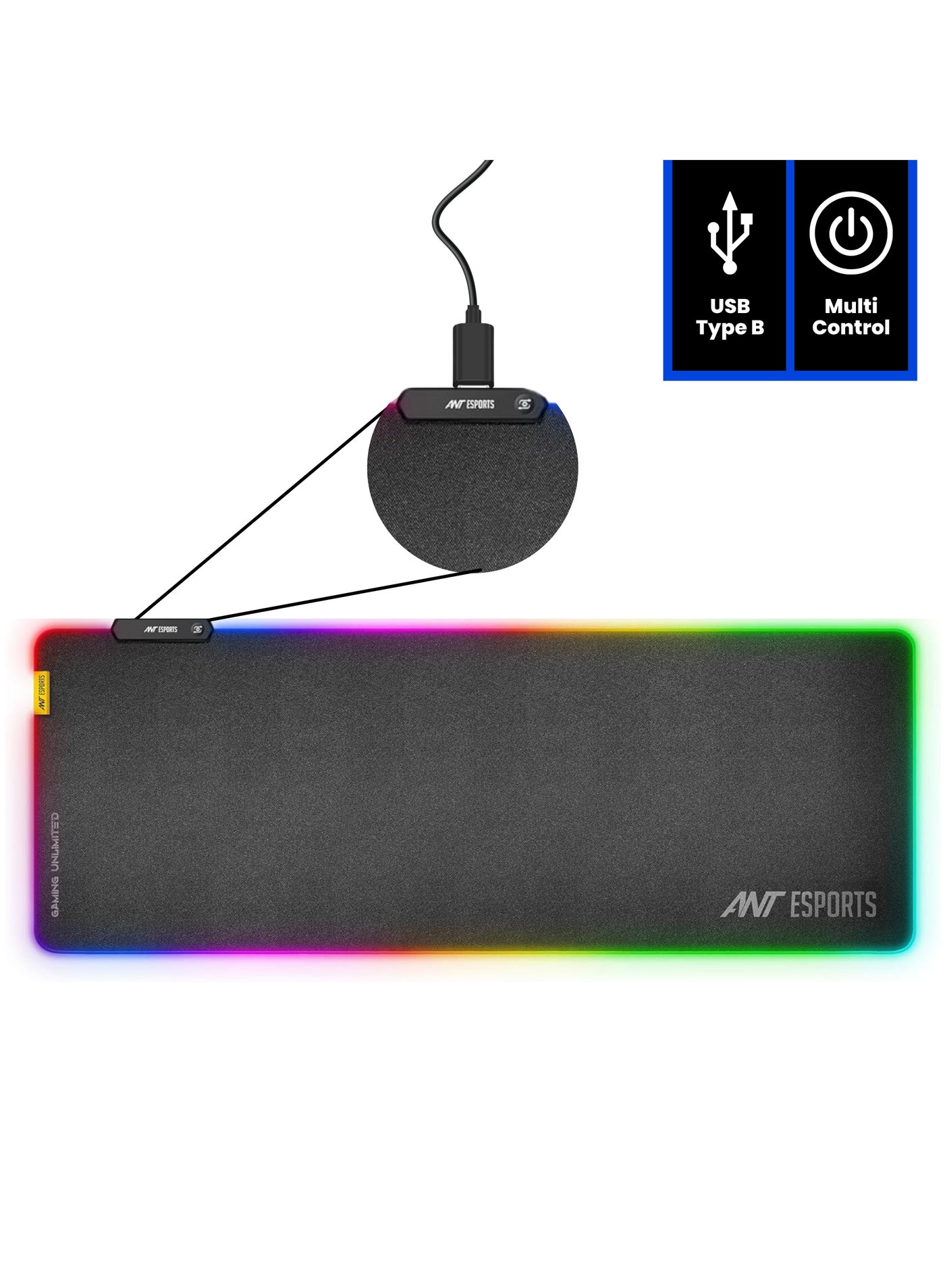 Compare MP400R RGB Gaming Mouse Pad  XL | Soft & AntiSlip | PixelPrecise Tracking | 14 Lighting Modes | Optimized Cloth Surface at KSA Price