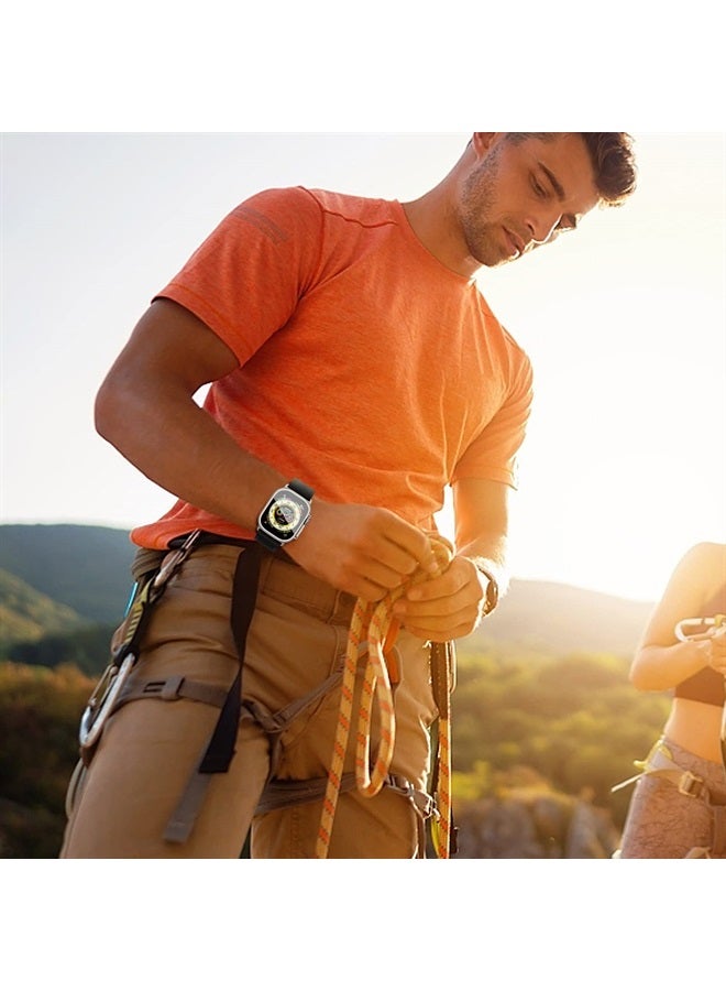 Compare Trail Loop for Apple Watch Band 49mm 45mm 42mm 44mm, iWatch Bands Women Men Sport Strap Nylon Bracelet Wristband for Apple Watch Ultra Band Series 8 7 6 5 4 3 2 1 Accessories Series SE, Black at KSA Price